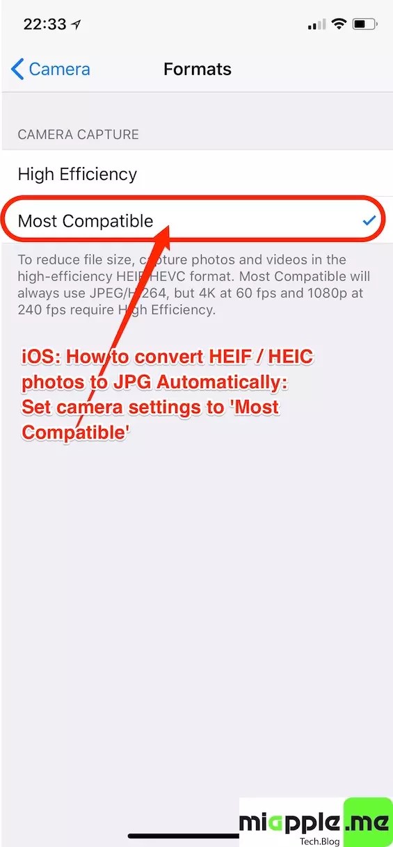 iOS How To Convert HEIF / HEIC To JPG Automatically miapple.me