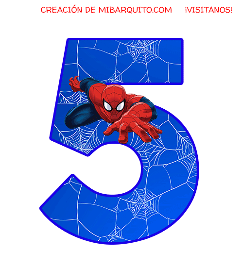 numeros y letras de spiderman mi barquito
