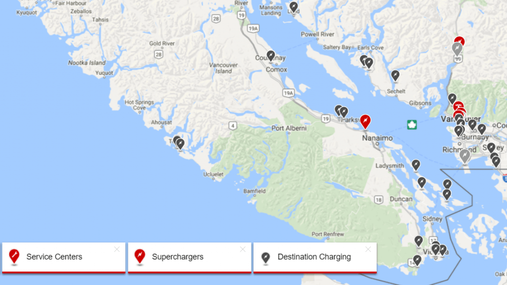 Tesla selects the MidIsland to install it's first Superchargers on Vancouver Island VI