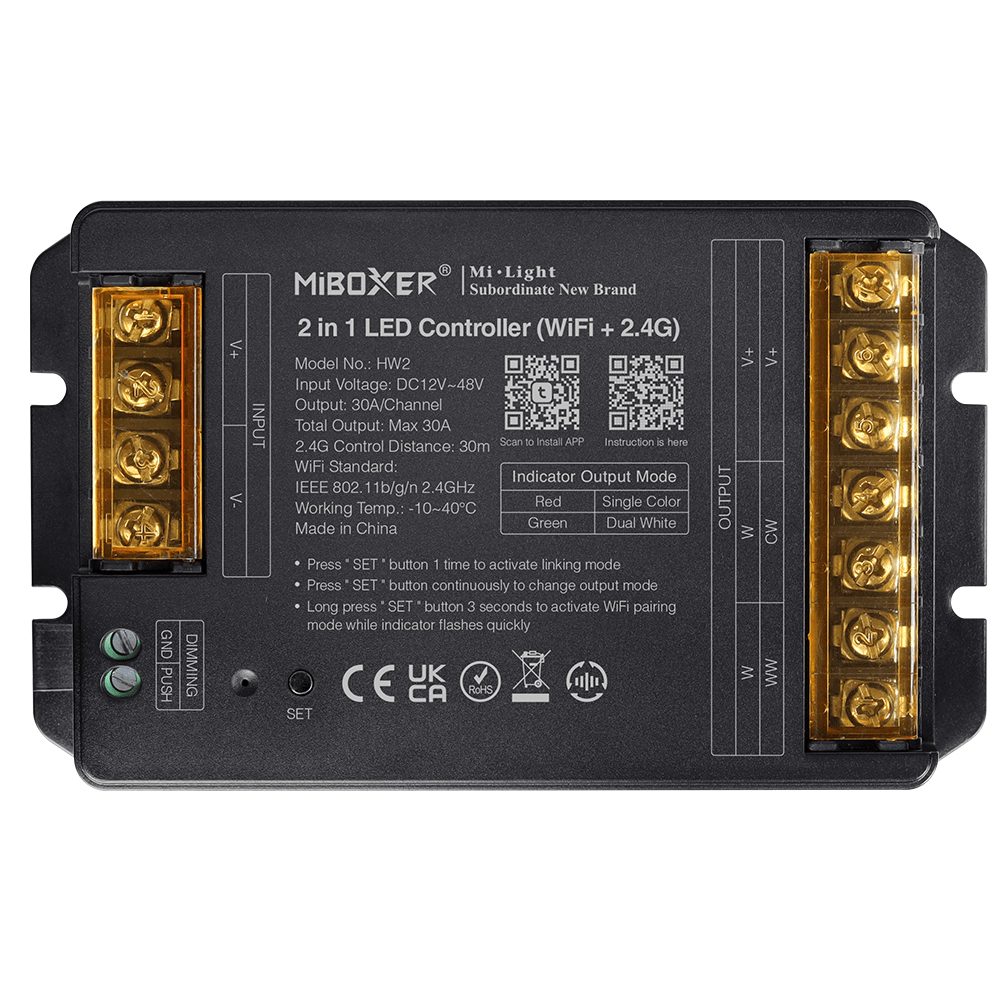 HW2 2 in 1 LED Controller (WiFi+2.4G) Output Max 30A - MiBoxer