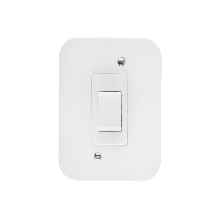 CRABTREE CLASSIC ISO IND 119X83 30A DP STL WHT Mica Online