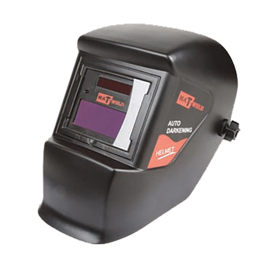 MATWELD WELDING HELMET AUTO DARKENING. NON ADJUSTABLE BLACK Mica