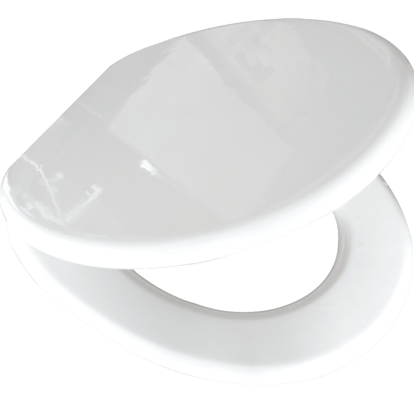 White Wooden Toilet Seat with CP Hinges Mica Online
