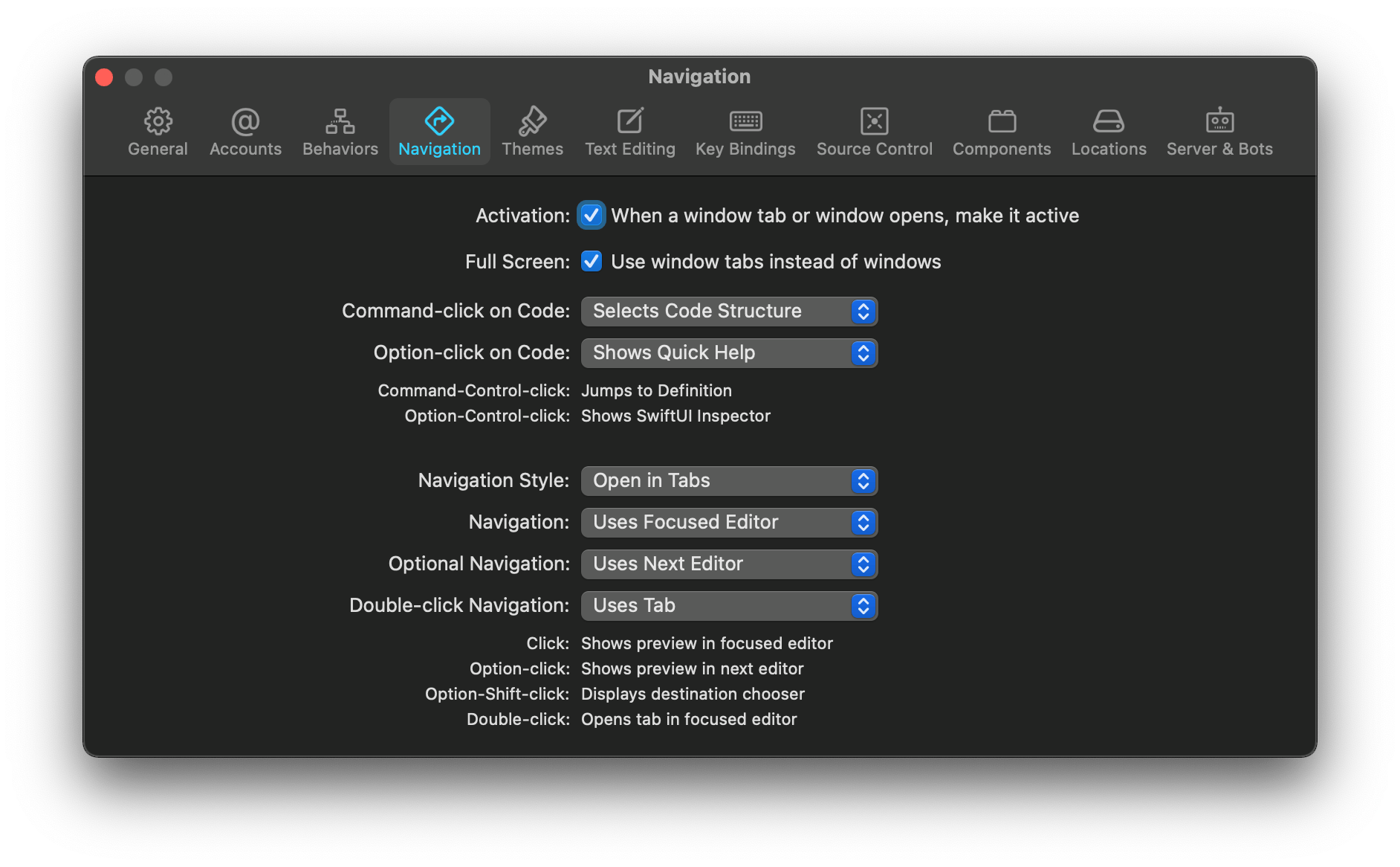Xcode 12 tabs · Michael Brown