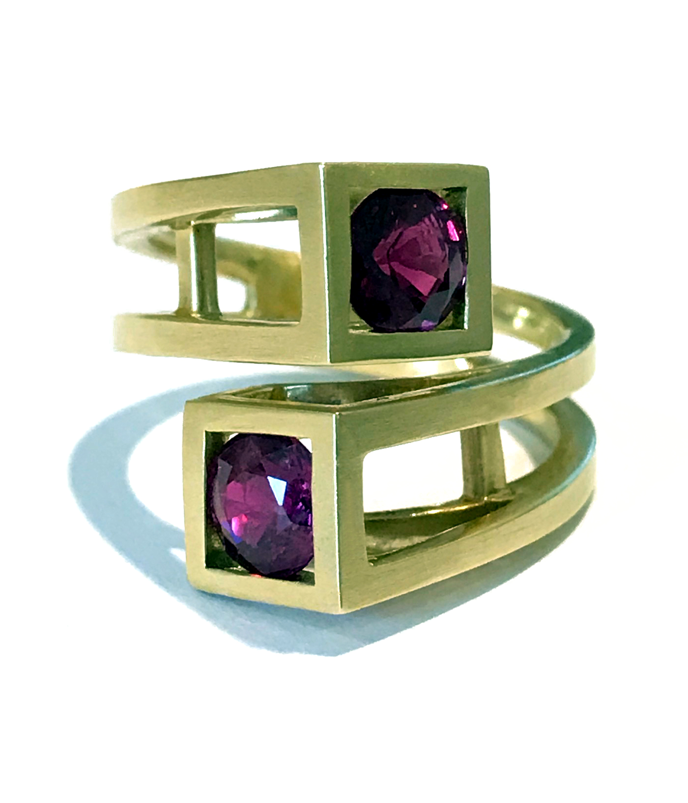 RING 247 Rubies and Diamonds in 18kt White Gold Michael Alexander