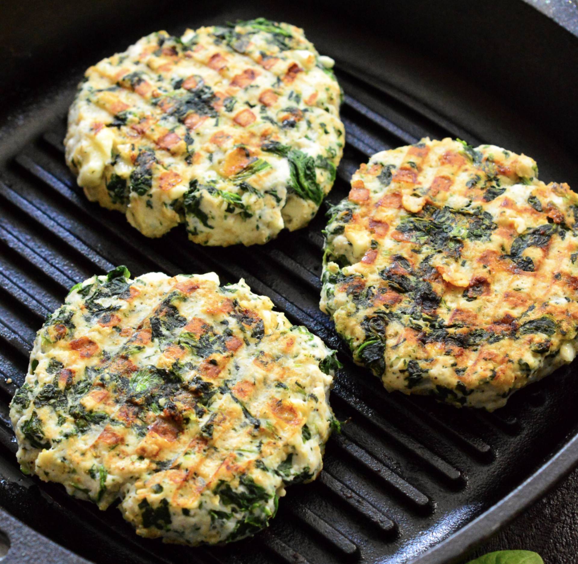 KETO Spinach & Feta Turkey Burger Michaela's Meal Prep