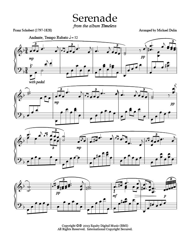 Sheet Music from Timeless Michael Dulin