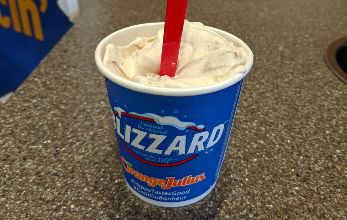 Cinnamon Roll Centres Blizzard at Dairy Queen Michael Eats