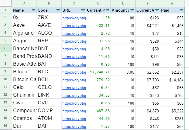 How to make a simple Cryptocurrency Price report in Google Data Studio