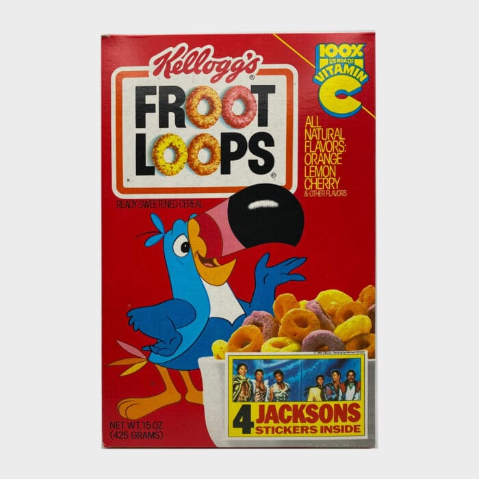 The Jacksons Fruit Loops Cereal Box with Stickers Michael Jackson Market