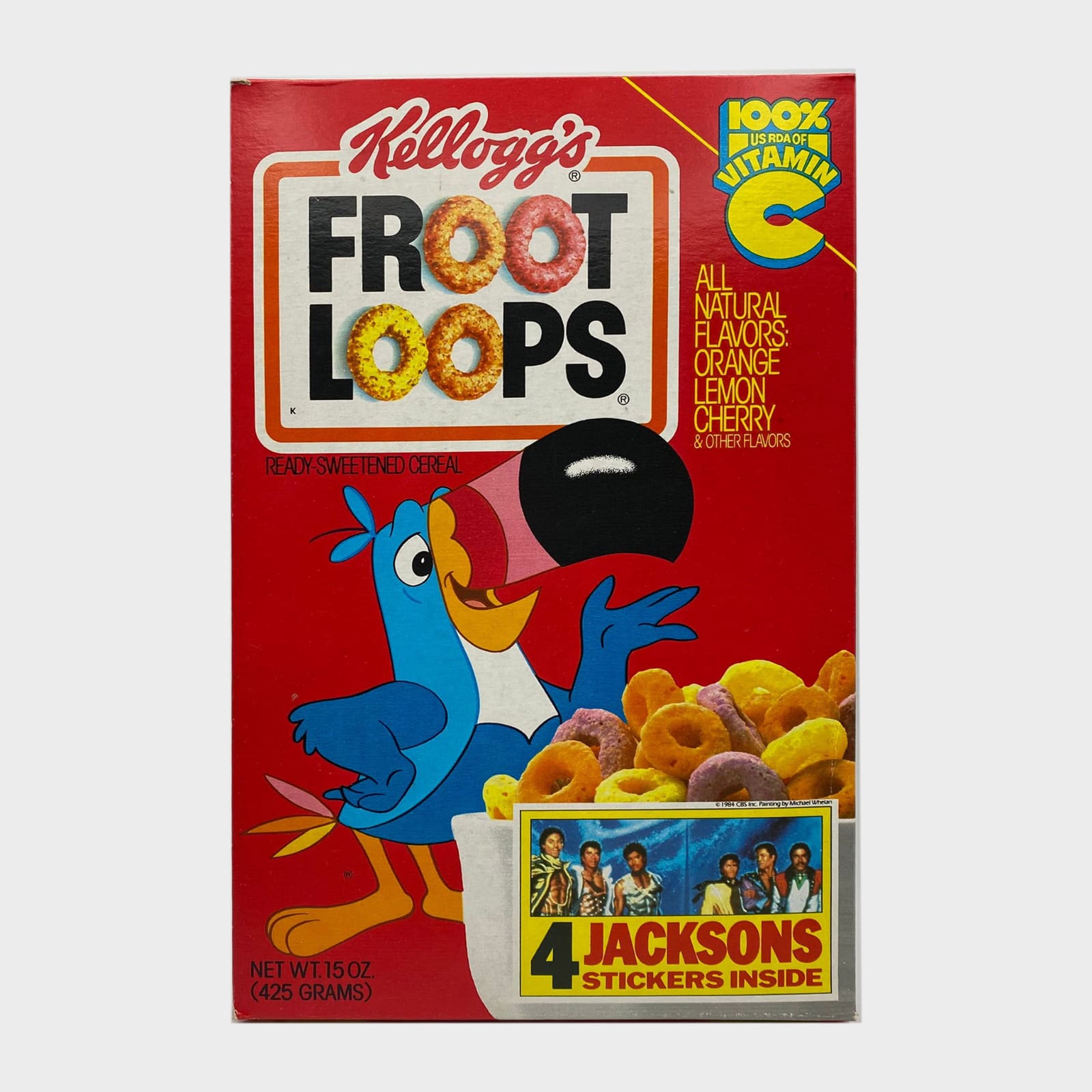 The Jacksons Fruit Loops Cereal Box with Stickers Michael Jackson Market