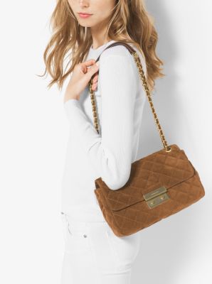Sloan Large QuiltedSuede Shoulder Bag Michael Kors Canada