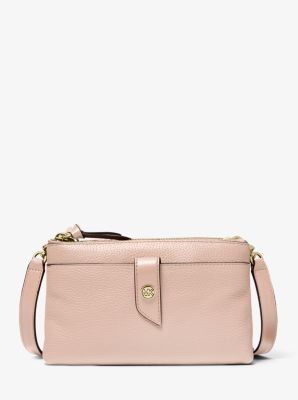 Medium Pebbled Leather DoubleZip Crossbody Bag Michael Kors