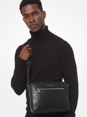 Hudson Logo Debossed Leather Camera Bag Michael Kors