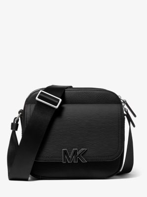 Hudson Textured Leather Messenger Bag Michael Kors Canada
