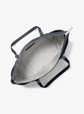 Charlotte Large Saffiano Leather TopZip Tote Bag Michael Kors