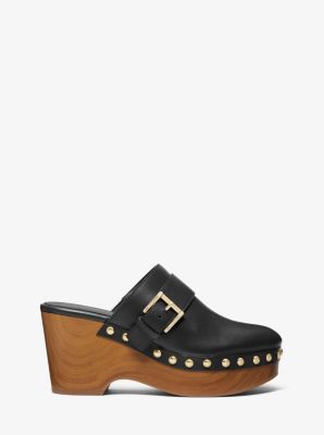 Rye Studded Leather Platform Clog Michael Kors Canada