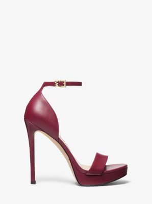 Jordyn Leather Platform Sandal Michael Kors