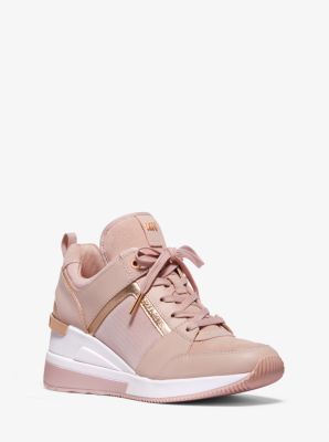 Georgie Leather And Canvas Trainer | Michael Kors