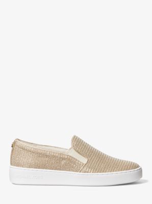 Keaton Glitter Chain Mesh SlipOn Sneaker Michael Kors
