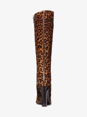 Carly Leopard Print Calf Hair Boot Michael Kors