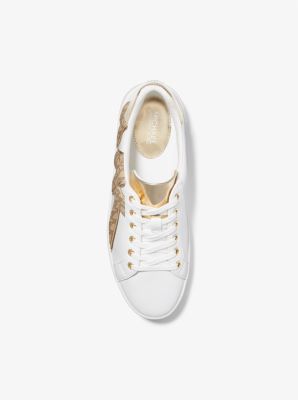 Poppy Logo and Faux Leather Sneaker Michael Kors Canada