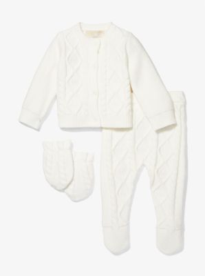 Cable Knit 3Piece Baby Gift Set Michael Kors Canada