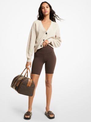 Cardigan court en mélange de laine côtelé Michael Kors