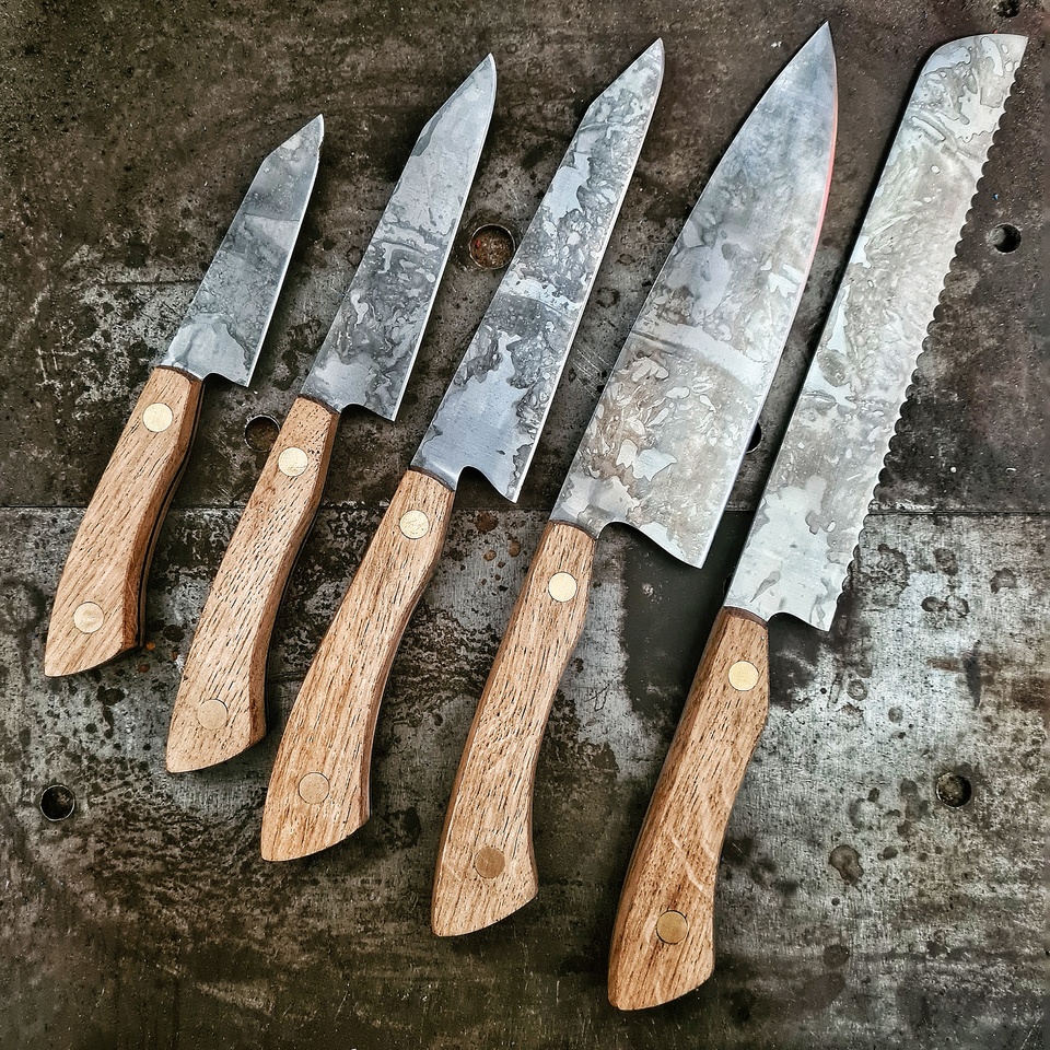 Knife set Yorkshire Oak Michael May Knives