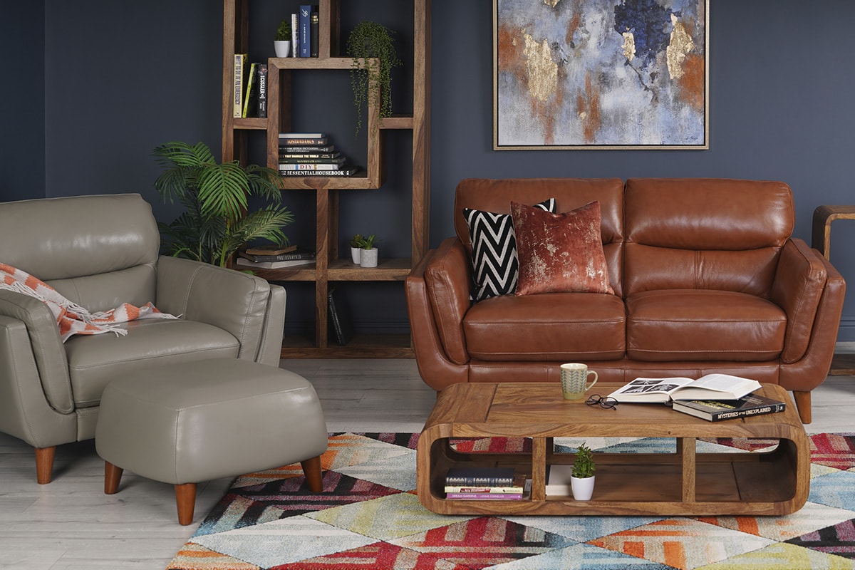 Bianca Brown Leather 2 Seater Sofa Michael Murphy Home Furnishing