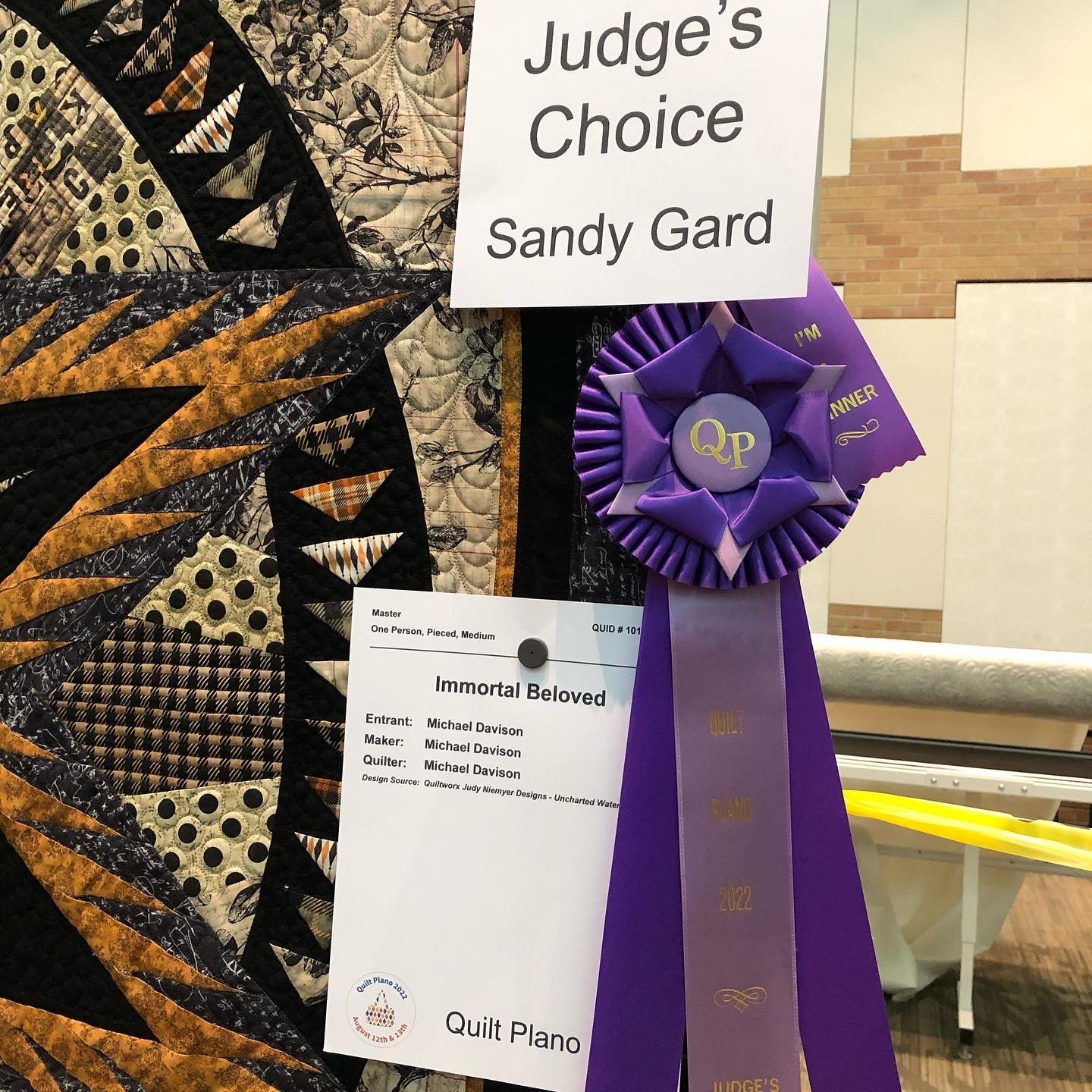 JUDGES CHOICE! Michael Quilts