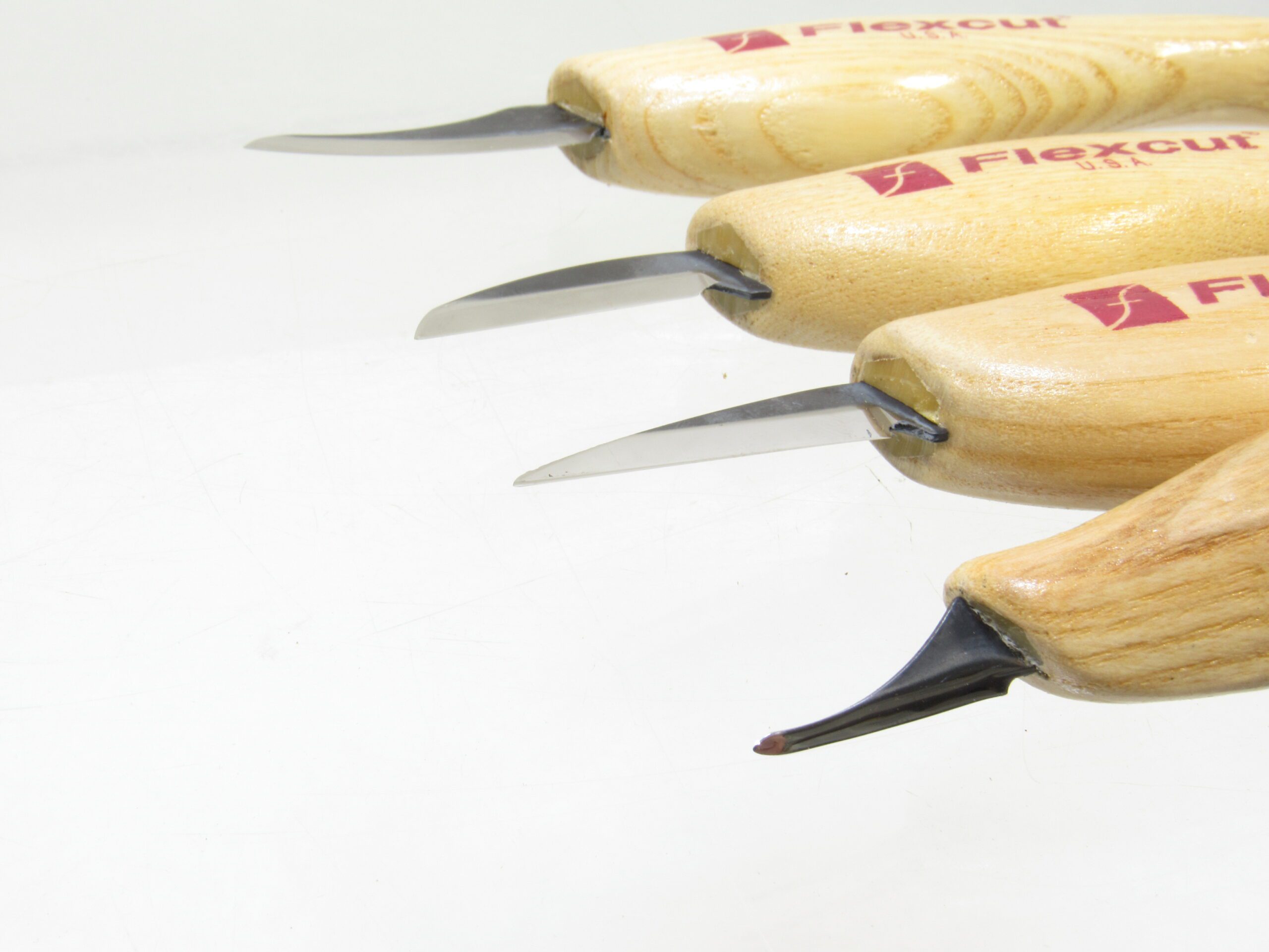 NEW SET OF 4 FLEXCUT CHIP CARVING CHISELS Michael Rouillard Antique Tools
