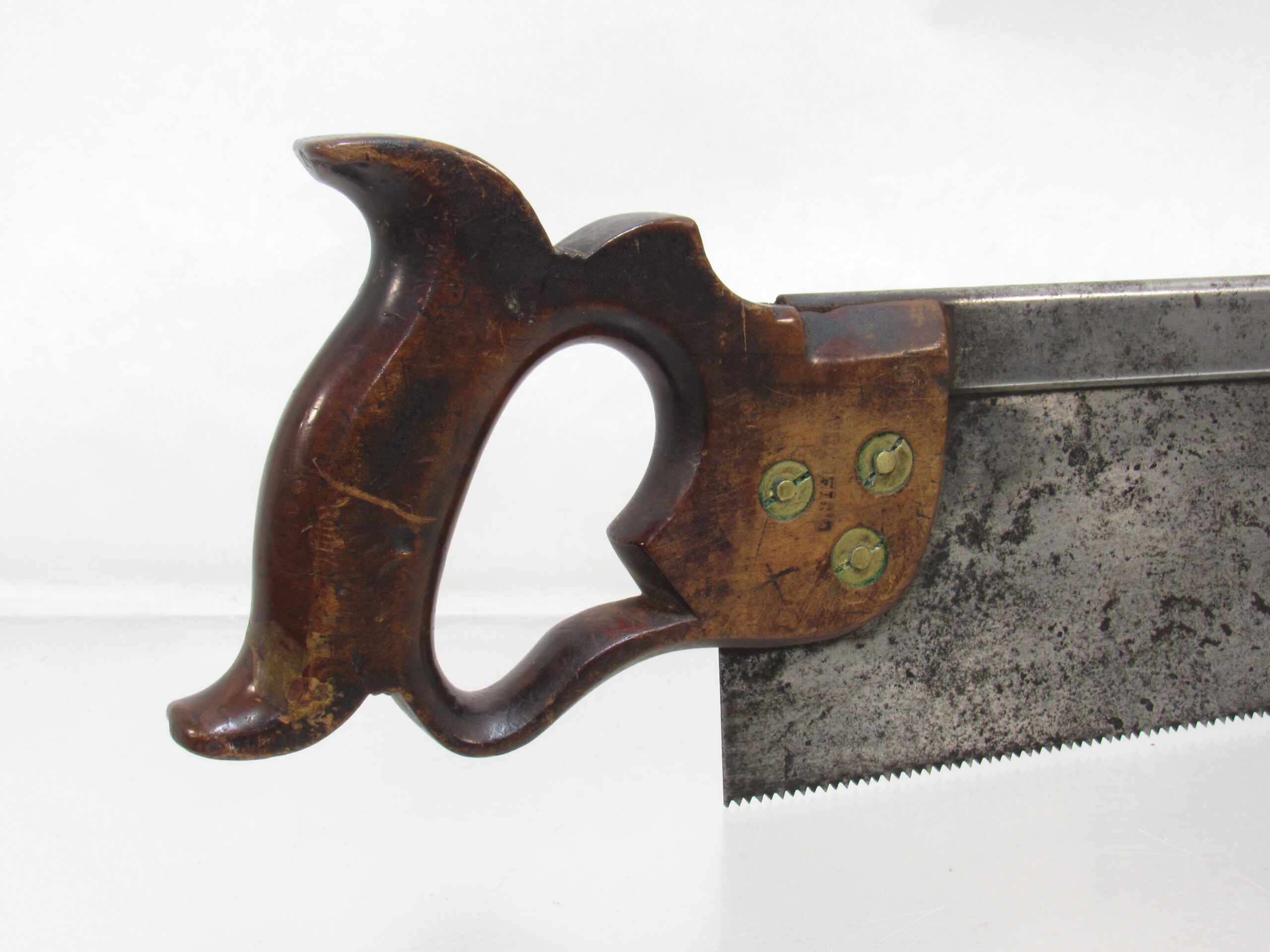 Very Early Henry Disston Double Eagle Backsaw CA. 1840s Michael Rouillard Antique Tools