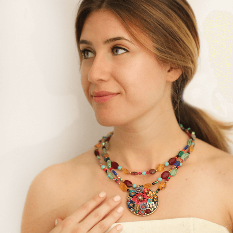 Tropical Floral Necklace Michal Golan