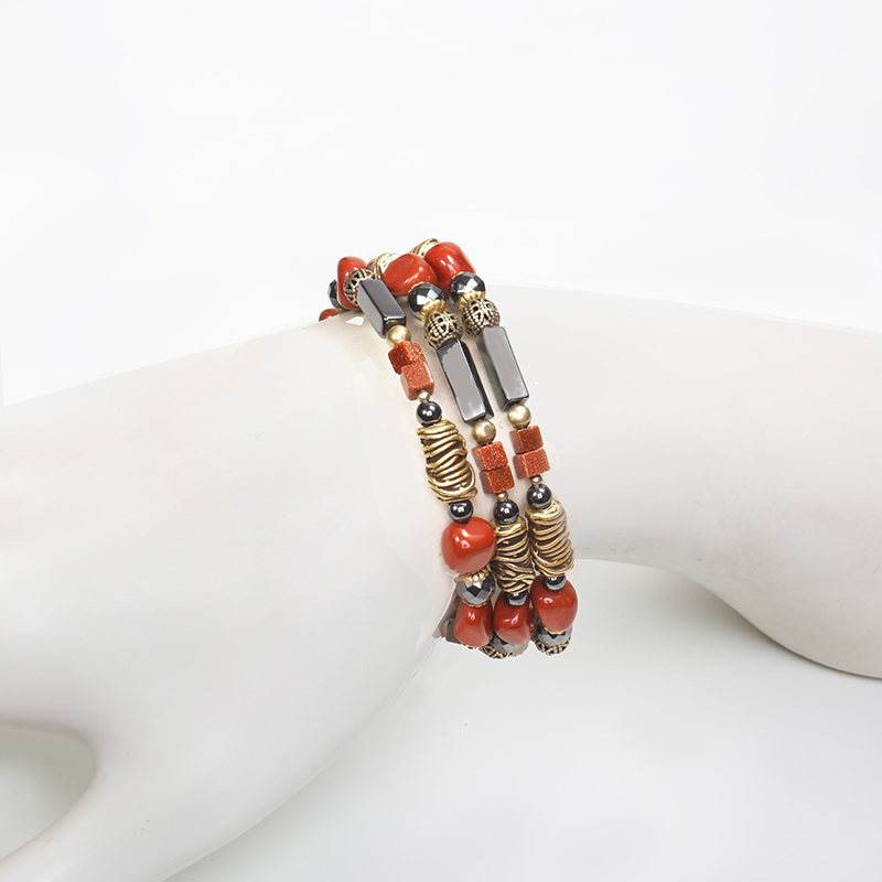 Canyon Memory Wire Beaded Bracelet Michal Golan