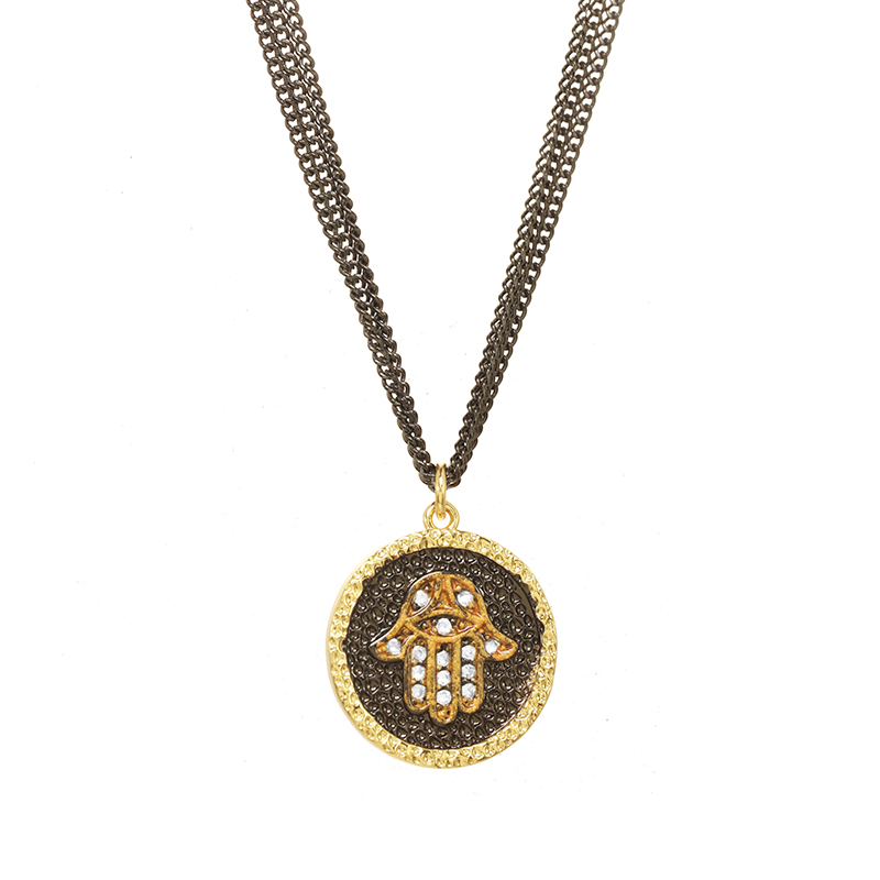 Hamsa Ancient Coin Necklace Michal Golan