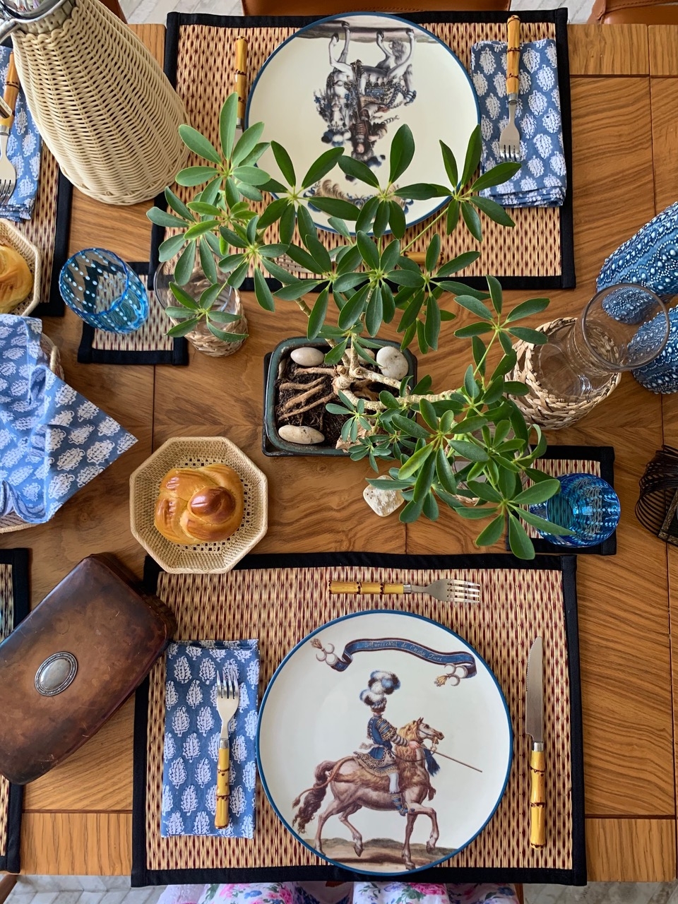 HANDWOVEN REED GRASS PLACEMATS AND COASTERSSet of 6