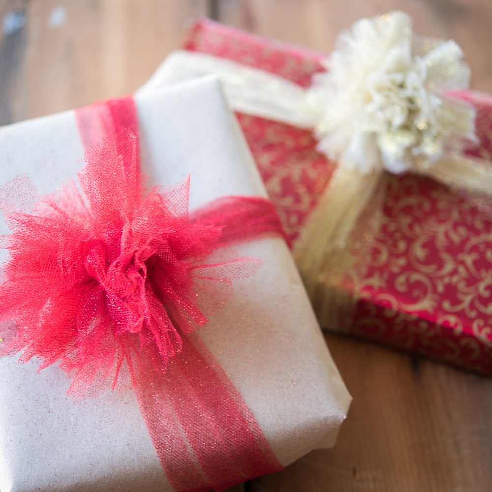 DIY Mini Tulle PomPoms as Gift Toppers Michele V Spring