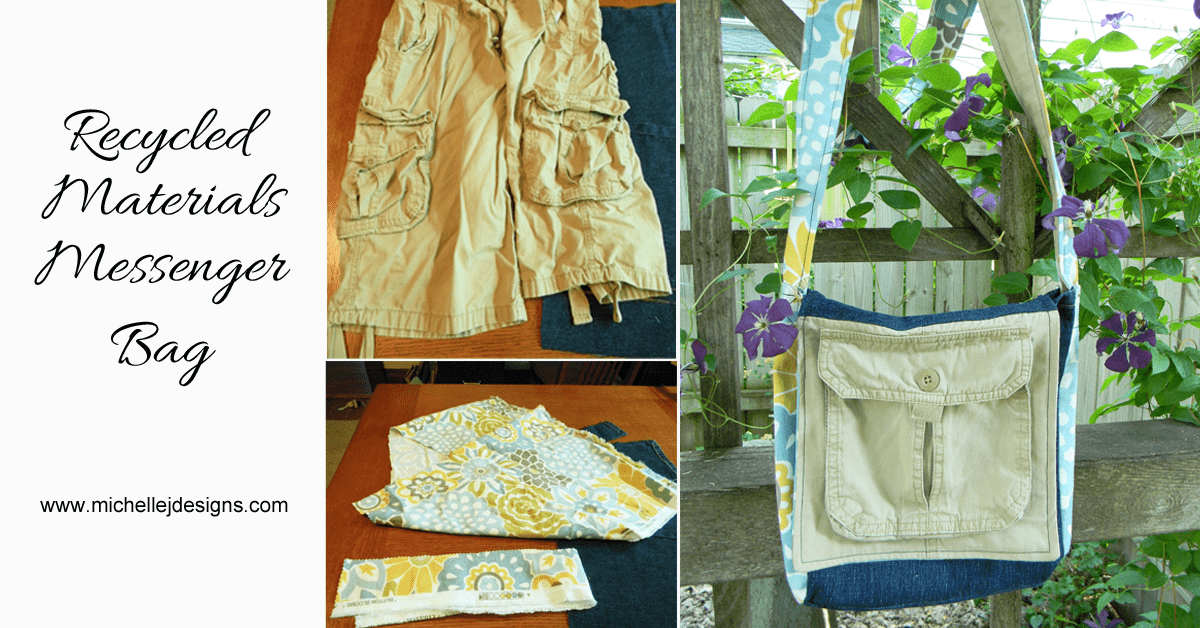 Messenger Bag From Recycled Materials Michelle James Designs