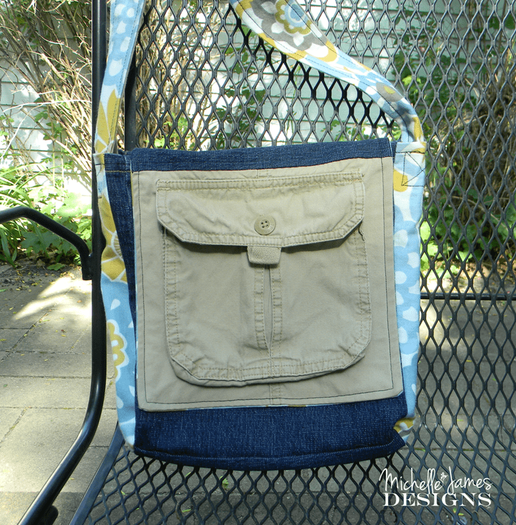 Messenger Bag From Recycled Materials Michelle James Designs