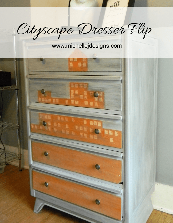 Cityscape Dresser Flip Fab Furniture Flippin Contest Michelle James