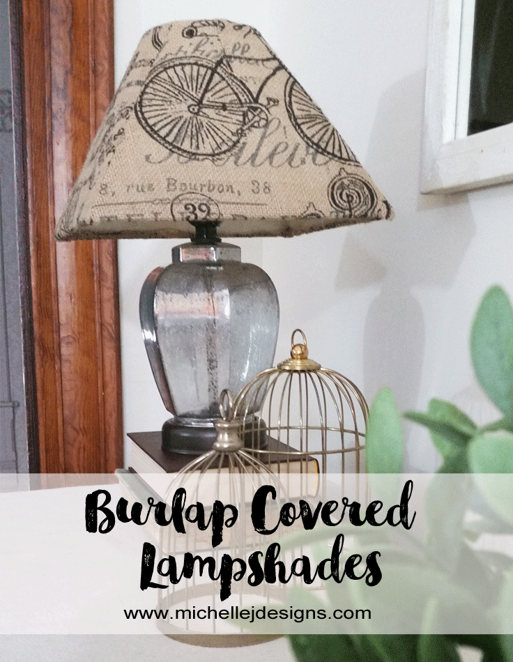 How To Make Old Lampshades New Again with Burlap