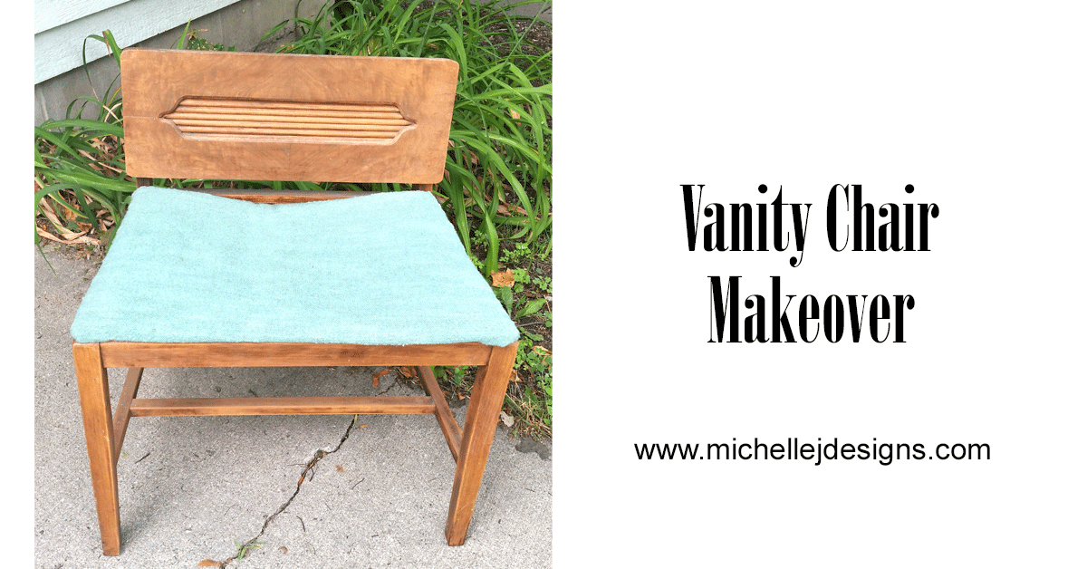 Sweet DIY Vanity Chair Makeover With Mod Podge