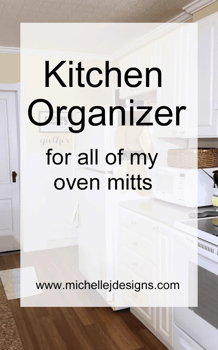 Upcycled Kitchen Oven Mitt Organizer With