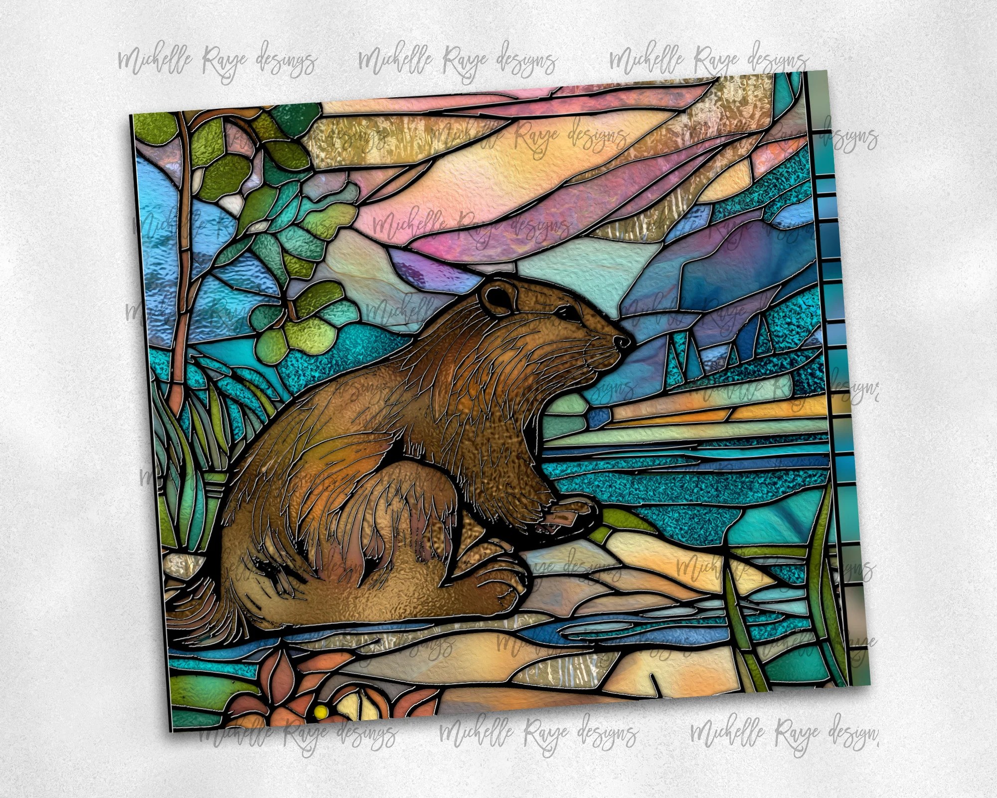 Beaver Stained Glass Michelle Raye Designs
