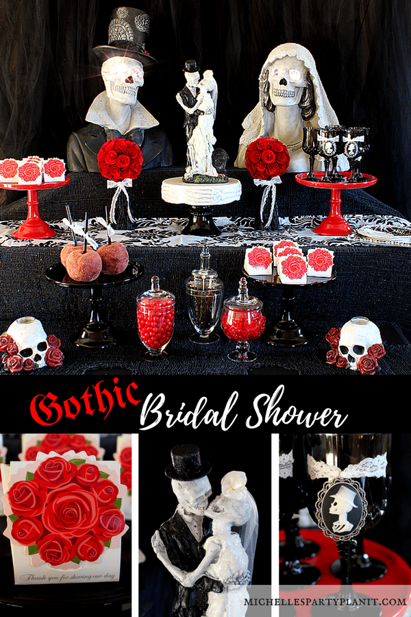 Till Death Do Us Part Gothic Bridal Shower Michelle's Party PlanIt