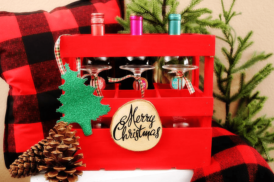 DIY Holiday Wine Crate Gift Ideas Michelle's Party PlanIt