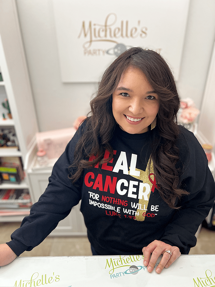 DIY He Can Heal Cancer Awareness Sweatshirt Michelle's Party PlanIt
