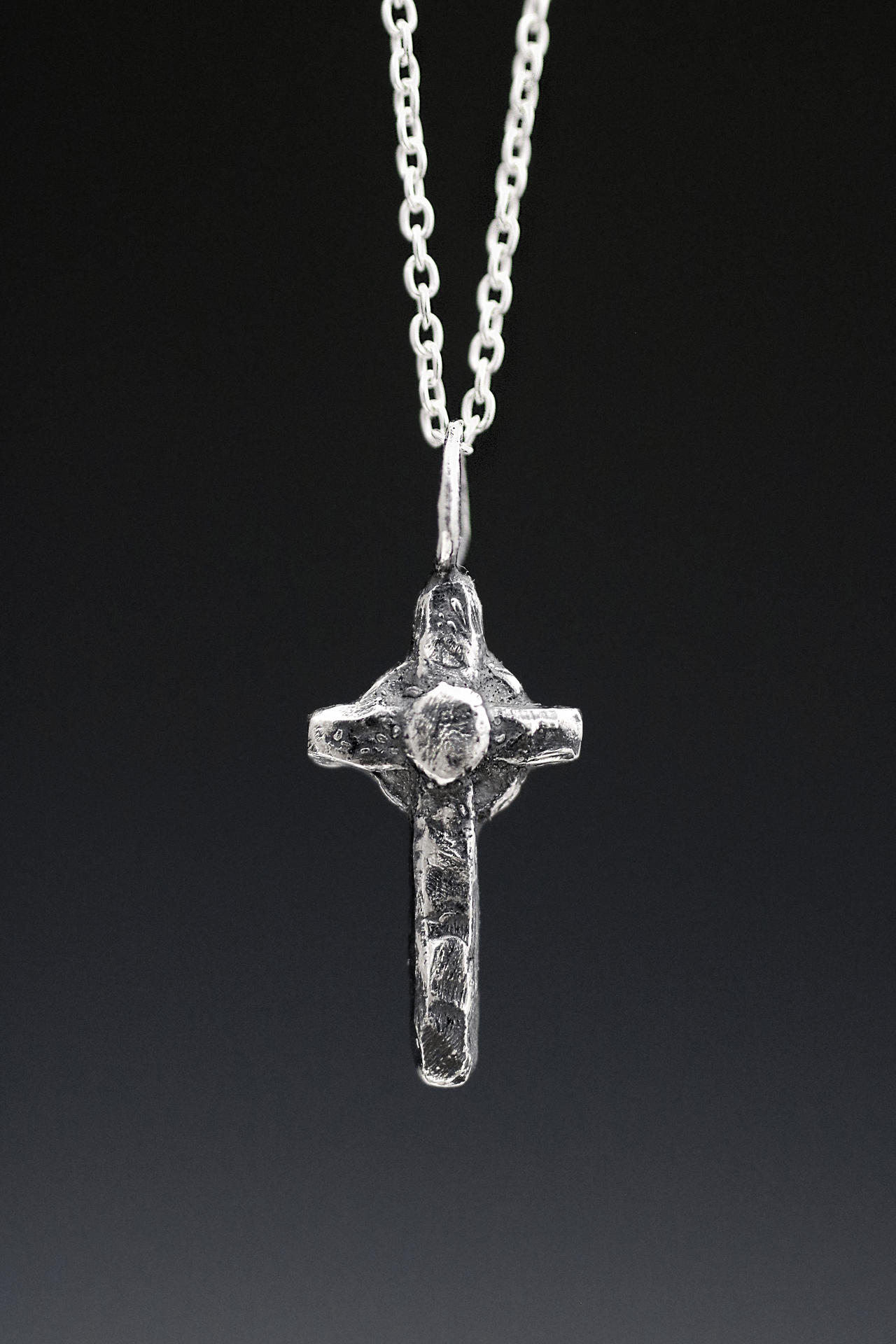 Silver King Arthur Cross Necklace Miche McClendon