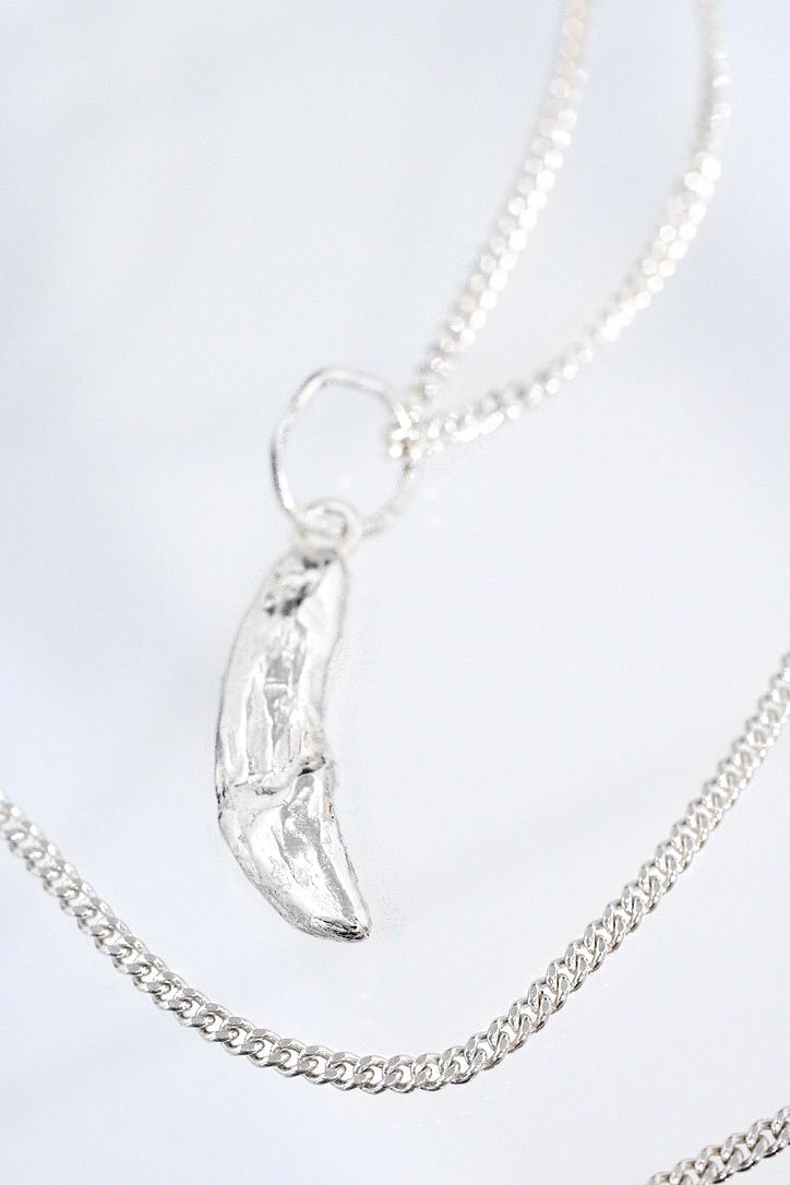 Silver Wolf Fang Necklace Miche McClendon